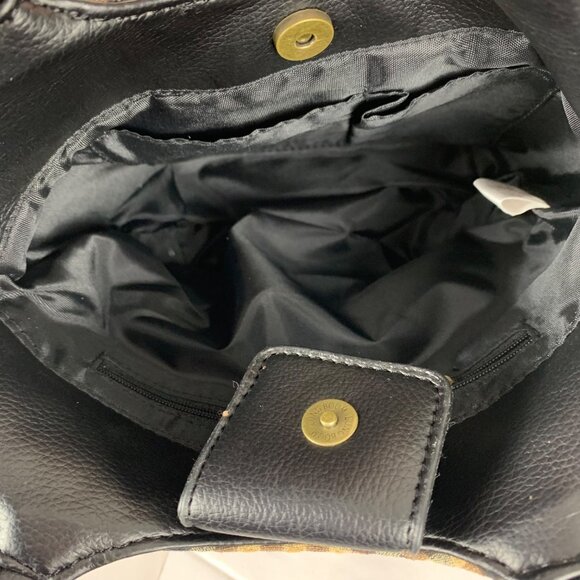 3 Longaberger, Plaid & Houndstooth Totes + Black Crossbody Woven Leather Signed - Picture 14 of 16